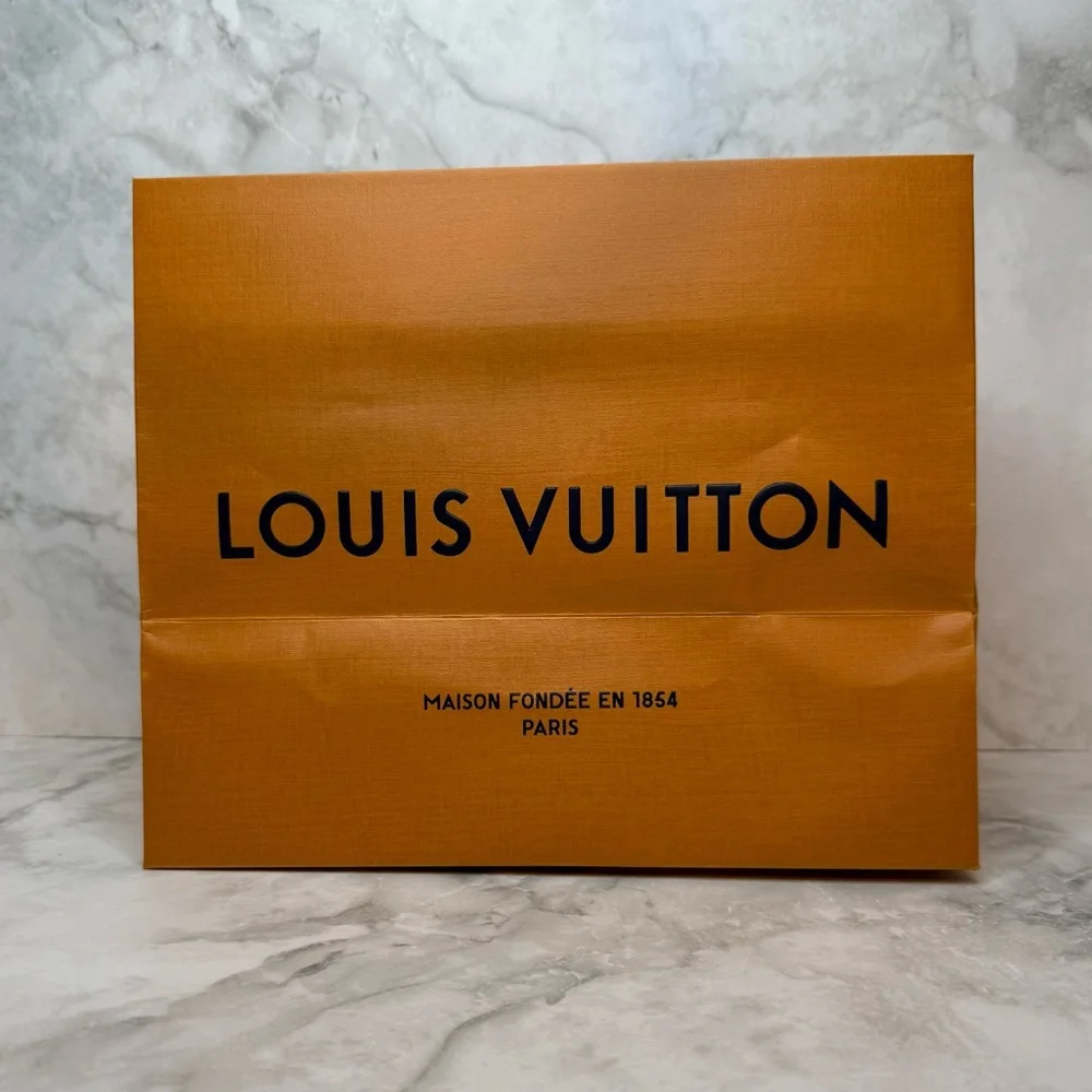 Authentic Louis Vuitton Shopping Bag – Medium Size with Blue Handles
